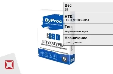 Штукатурка ByProc 25 кг для потолка в Атырау