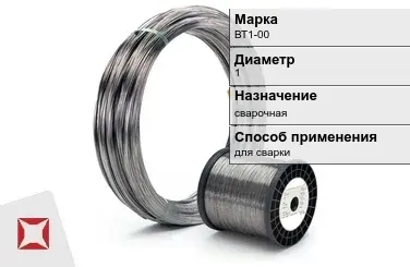 Титановая проволока для сварки ВТ1-00 1 мм  в Атырау